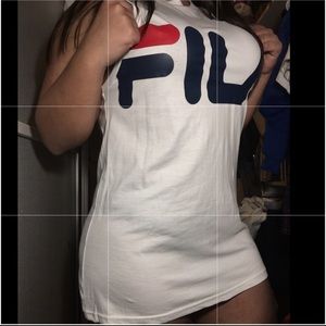White Fila dress